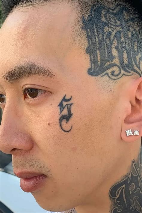 cute face tattoos for men.